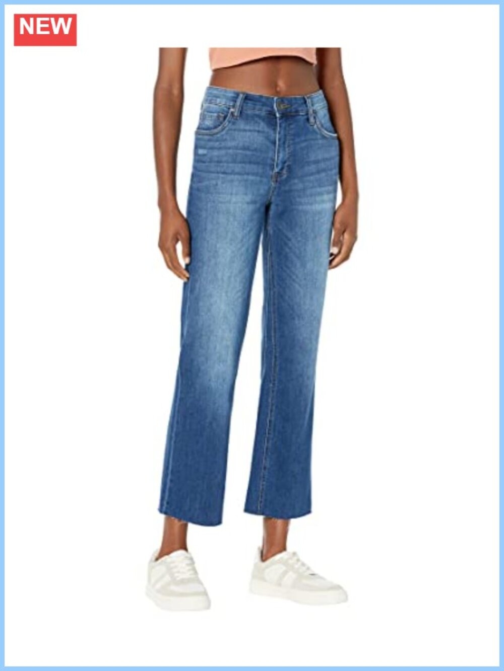 High-Rise Ankle Flare Jeans Fab Ab Slimming Inset Leg Casual